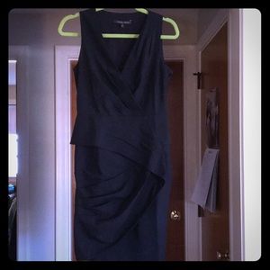 Cynthia Steffe Faux wrap peplum dress